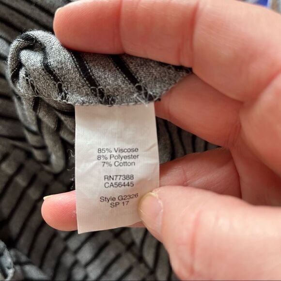 Madewell Highpoint Gray Black Stripe Tank Dress Size XXS Casual Striped Comfy - Picture 6 of 8